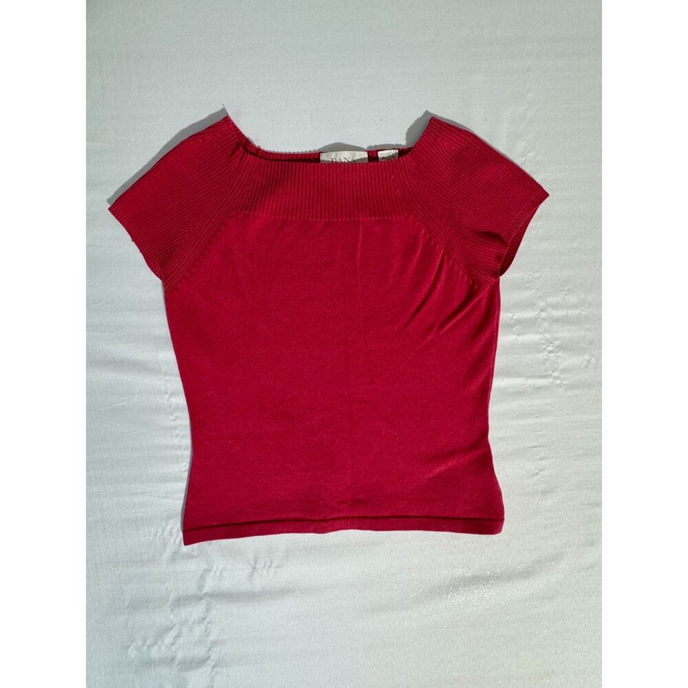 Dana Buchman Ribbed Knit Top | Preppy Y2K | Size Small